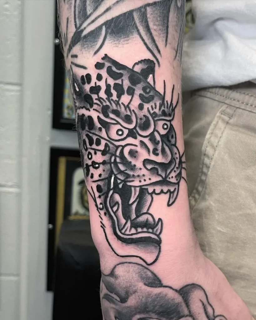 Japanese style leg sleeve tattoo done at Good Company Tattoo in San Diego.